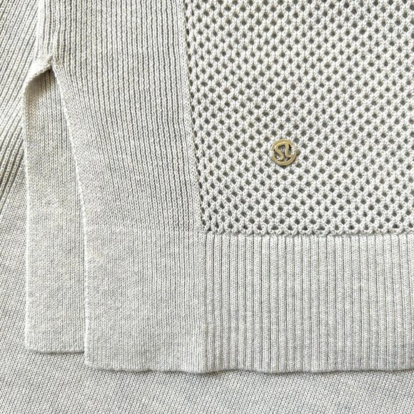 Lululemon Well Being Sweater Heathered Lavender Grey Boolux Knit M - Picture 3 of 7